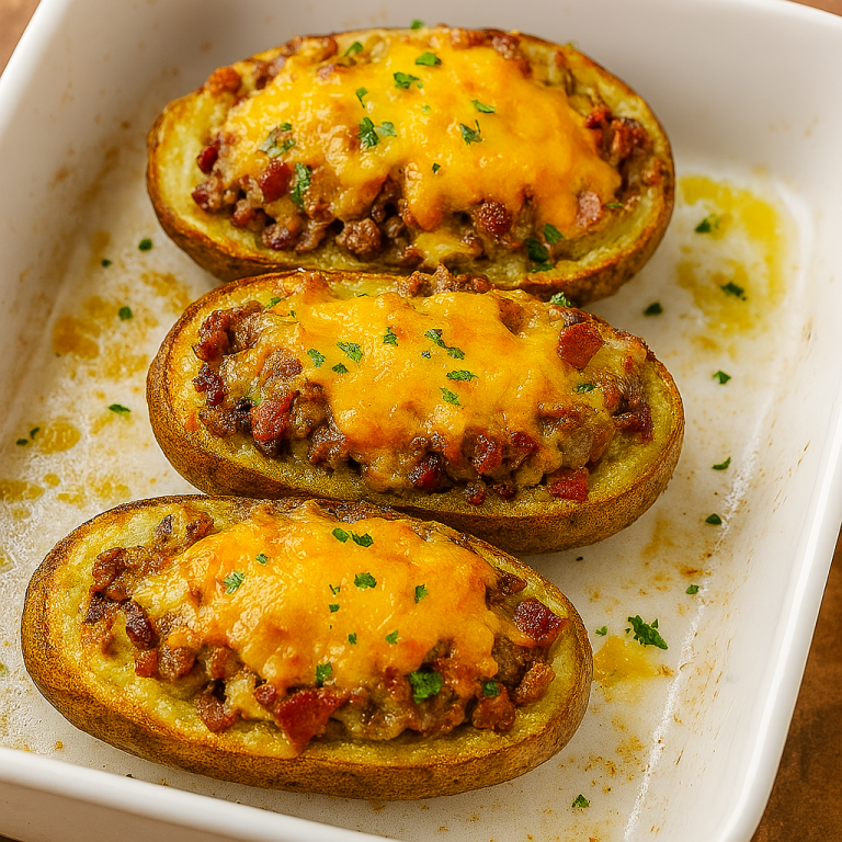 double meat cheesy potato bake