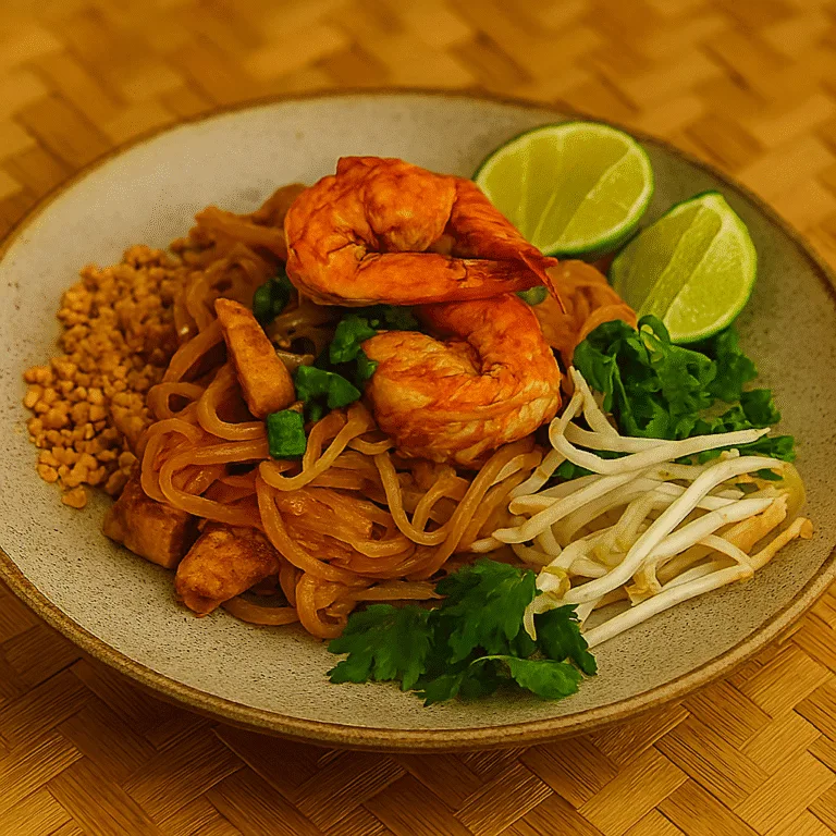 Pad thai with shrimp
