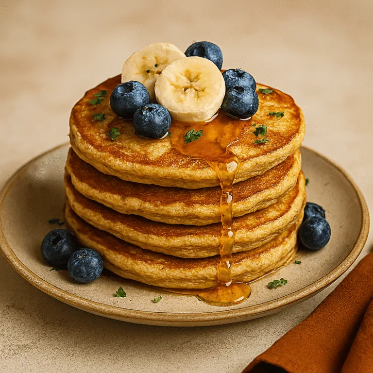 Banana oat pancakes 