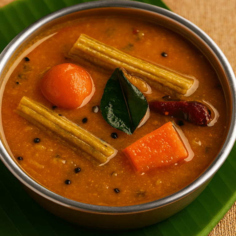 Sorakkai paruppu kuzhambu.